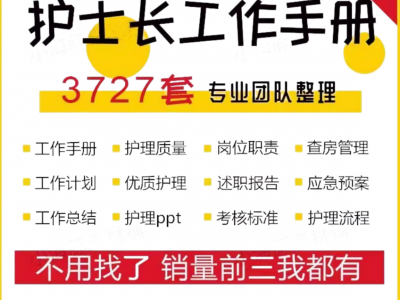 护士长工作管理手册岗位职责述职报告计划总结优质护理查房流程指南