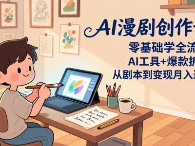 AI漫剧创作零基础全流程教程从剧本到变现盈利指南