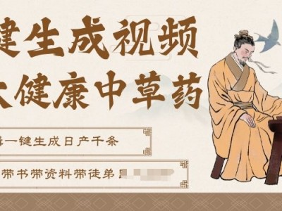 AI养生中草药视频生成教程，无需剪辑可发布，带素材带徒弟