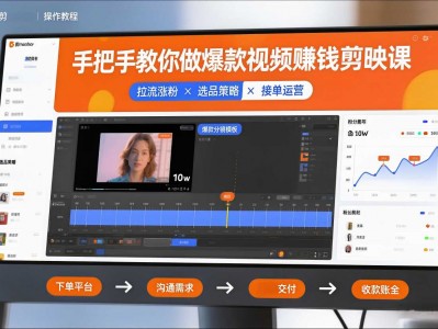 手把手教你做爆款视频盈利剪映课 - 拉流涨粉、选品策略和接单运营教程