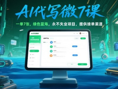 AI代写微课一单7张蓝海不失业项目接单渠道教程