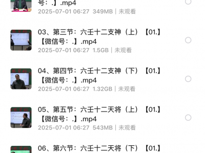 高鸿儒大六壬高级课程弟子班39集44GB资源
