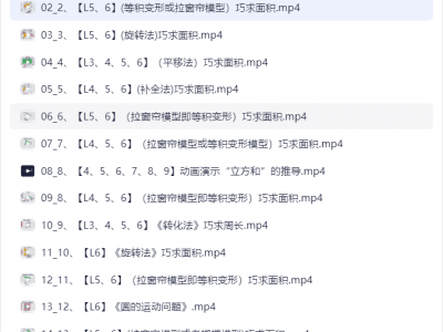 小学数学几何思维动画课900节19GB资源