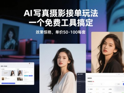 AI写真摄影接单盈利教程：免费工具效果惊艳单价50-100元