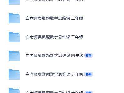 白老师奥数题数学思维课一至六年级教程