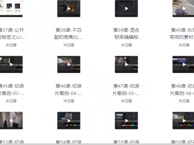 达芬奇视频教程133G详细教学资源