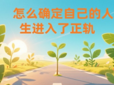 人生进入正轨的判断原则